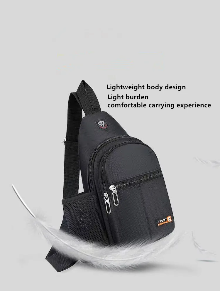 New waterproof crossbody bag, fashionable chest bag, multifunctional casual single shoulder water cup, men's backpack for travel thumbnail 4