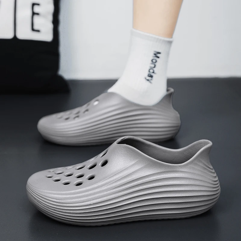 Fashion Lightweight Men's Sandals Summer EVA Man Beach Shoes Breathable Soft Men Water Shoes Comfortable Casual Walking Sneakers thumbnail 4