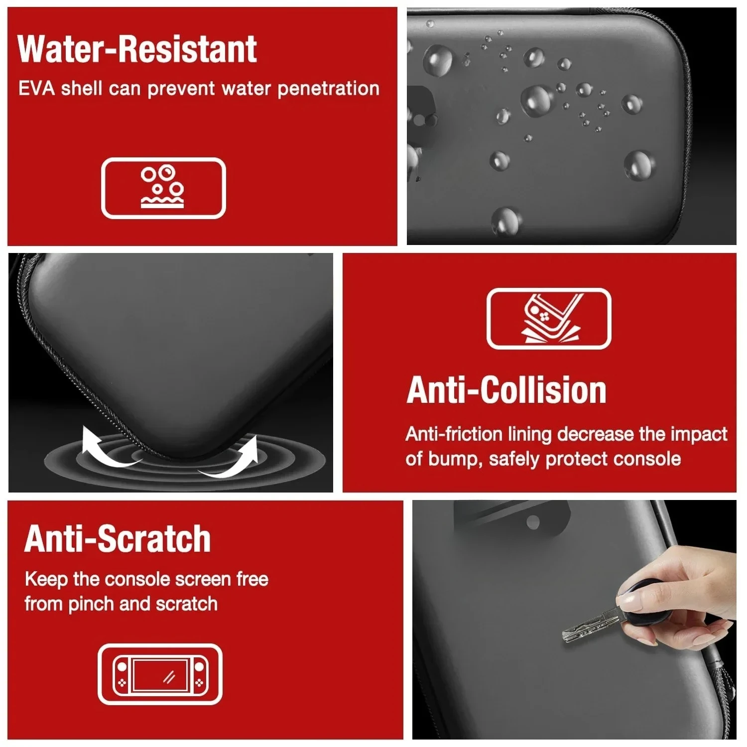 Slim Hard Travel Carrying Case for 2025 Switch 2 Waterproof EVA Hard Shell Protective Storage Hand Bag for Nintendo Switch 2 thumbnail 4