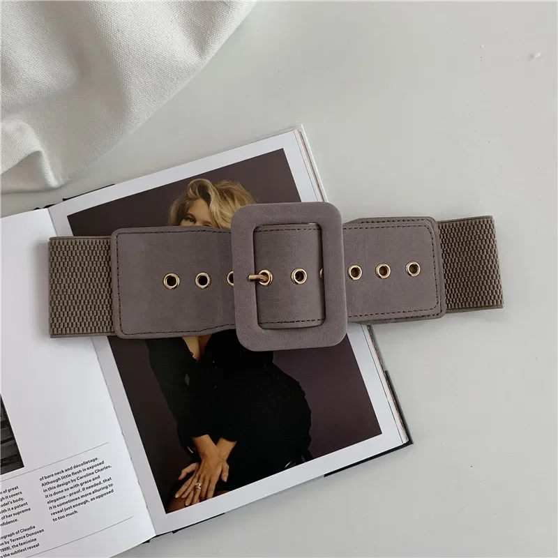 Women's Elastic Belt  Fashion Corset High Quality Wide Belts For WomanWaistband Luxury Brand Dress Stretch Trouser Belts DT076