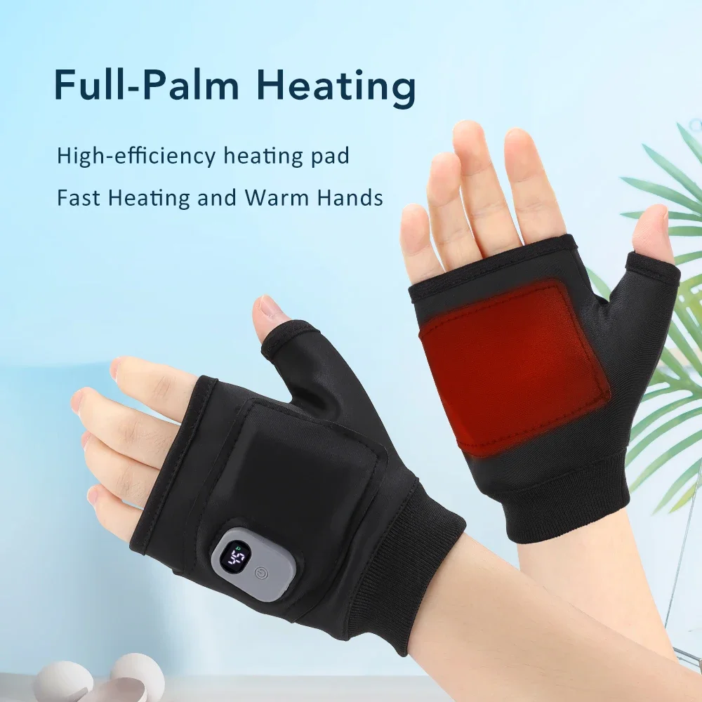 Smart Rechargeable Electric Heated Gloves 360° Heating Thermal Heated Gloves Windproof Touchscreen Home Outdoor Hiking Cycling thumbnail 3