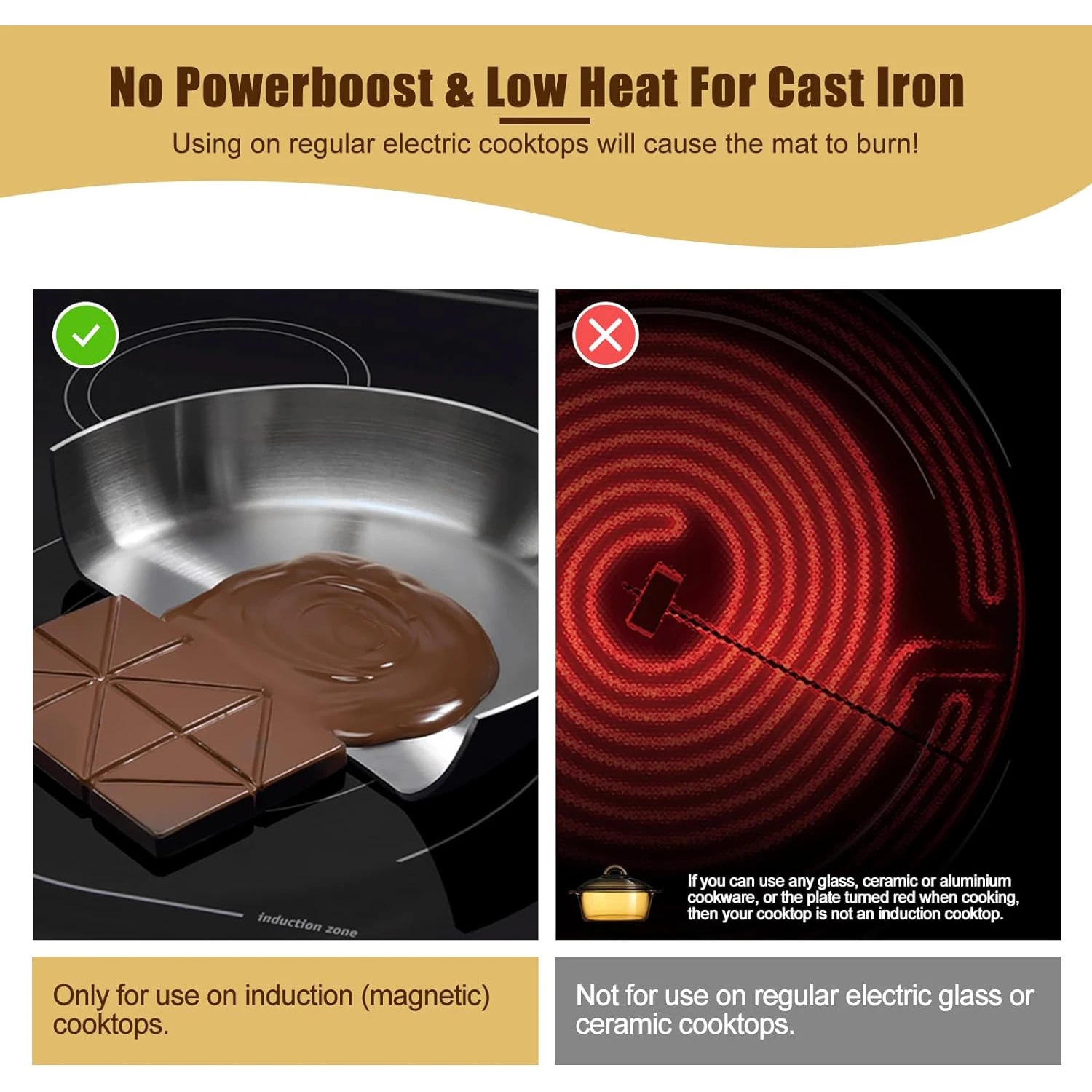 Large Induction Cooktop Protector Mat, (Magnetic) Electric Stove Burner Covers Antiscratch as Glass Top Stove Cover thumbnail 5