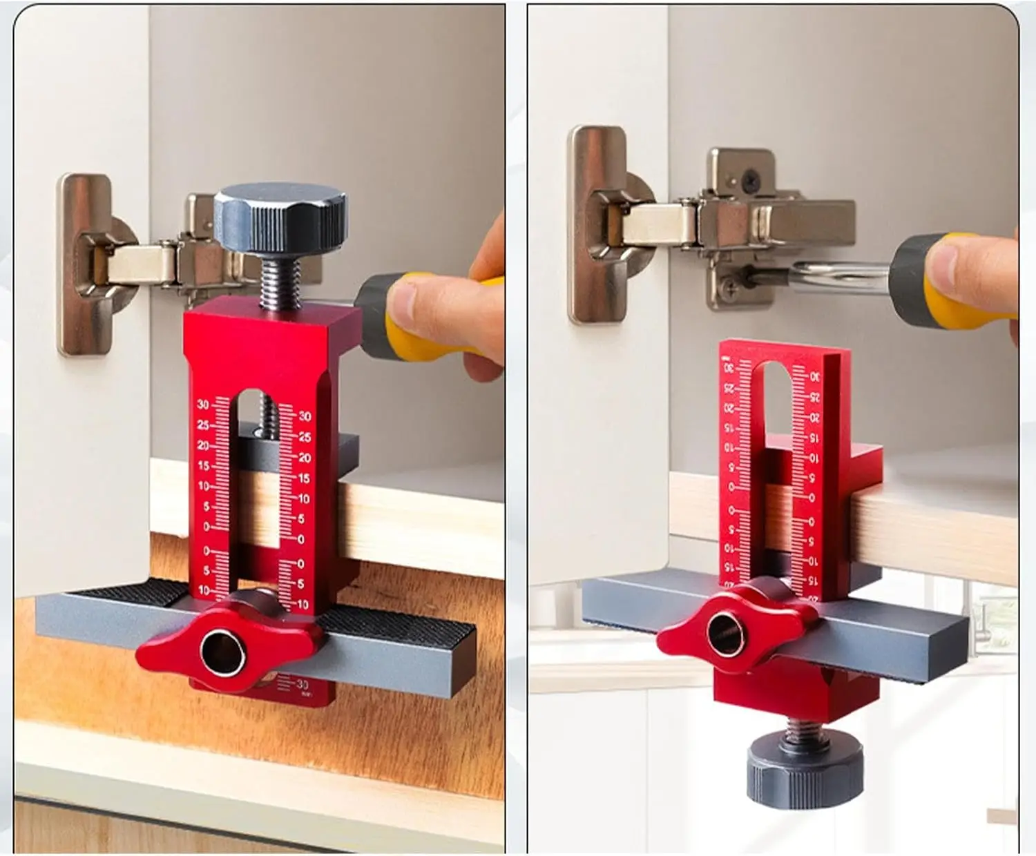 2-in-1 Cabinet Door Installation Locator Aluminium Multifunctional  Door Door Panel Mounting Rebounding Device Drilling Locator thumbnail 5