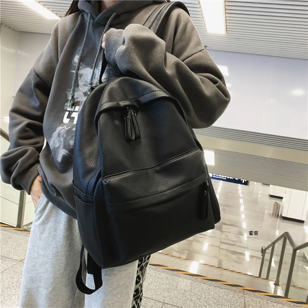 Fashion Backpack High Quality PU Leather Women's Backpack for Teenage Girls School Shoulder Bag Bagpack Mochila Backpack 2025