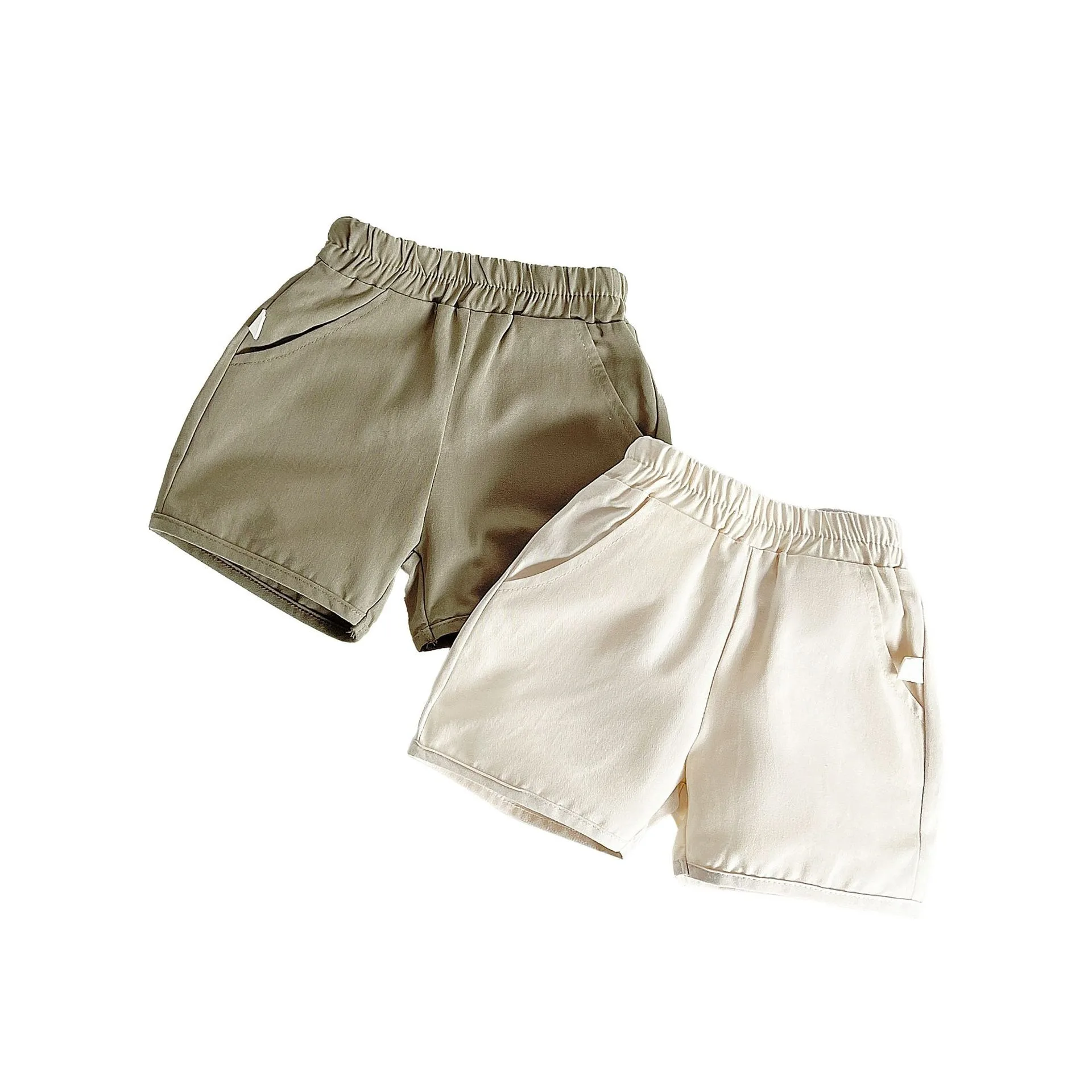 Ircomll 2 Pcs Summer Baby Workwear shorts 100% Organic Cotton for Infant Baby and Toddler, Boys, Girls Breathable Leisure Shorts thumbnail 6