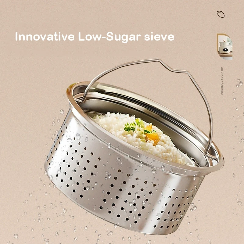 Mini Low-Sugar Rice cooker Food steamer Hot pot Electric cooking pot Non-stick Skillet Multi cooker Low calorie diet cookeware thumbnail 5