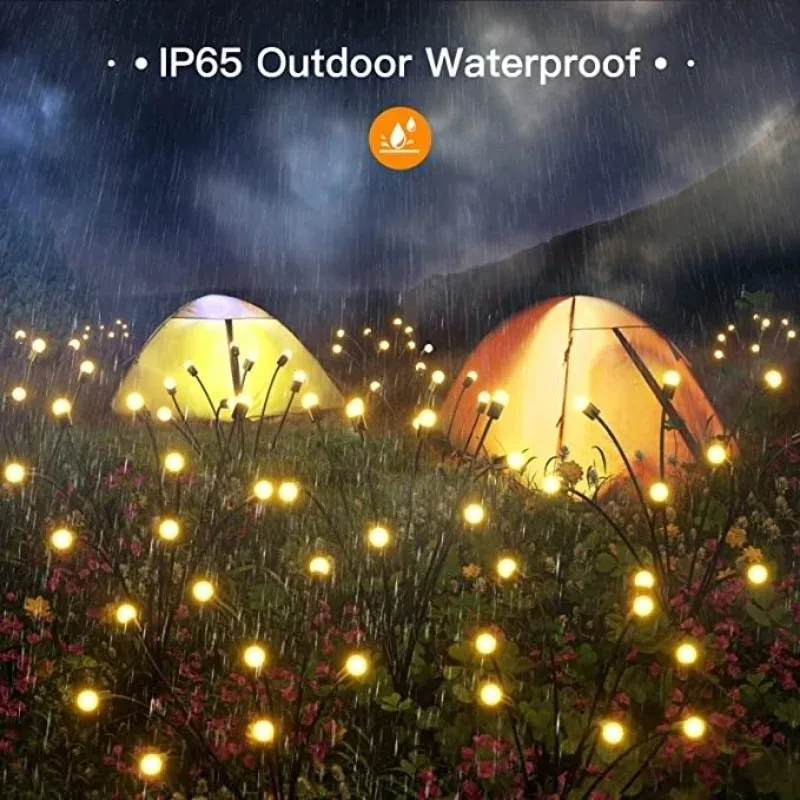 Solar Firefly Lights Outdoor Waterproof LED Garden Lawn Lamp Solar Swaying Sunlight Powered Landscape Courtyard Patio Decoration thumbnail 6