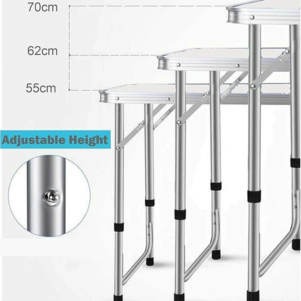 120cm Folding Picnic Table, Aluminum Alloy Camping Table that Fold Up,Portable Fold Away Garden Beach Barbecue BBQ Table,Outdoor thumbnail 5