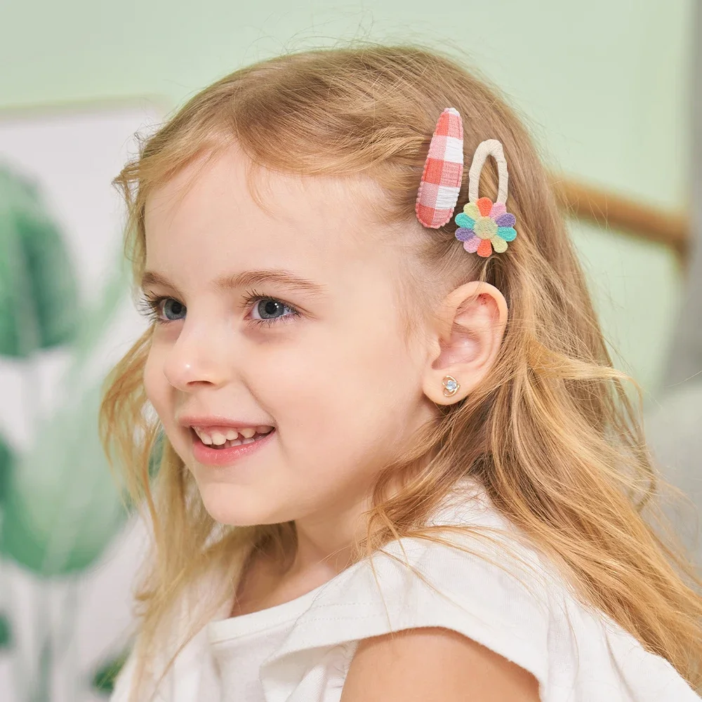 BABY BOWS 5Pcs/lot Girls Lovely Hair Clips Set Embroidered Bangs Barrette Ins Style Daisy Hairpin Kids Hairgripes Accessories thumbnail 3