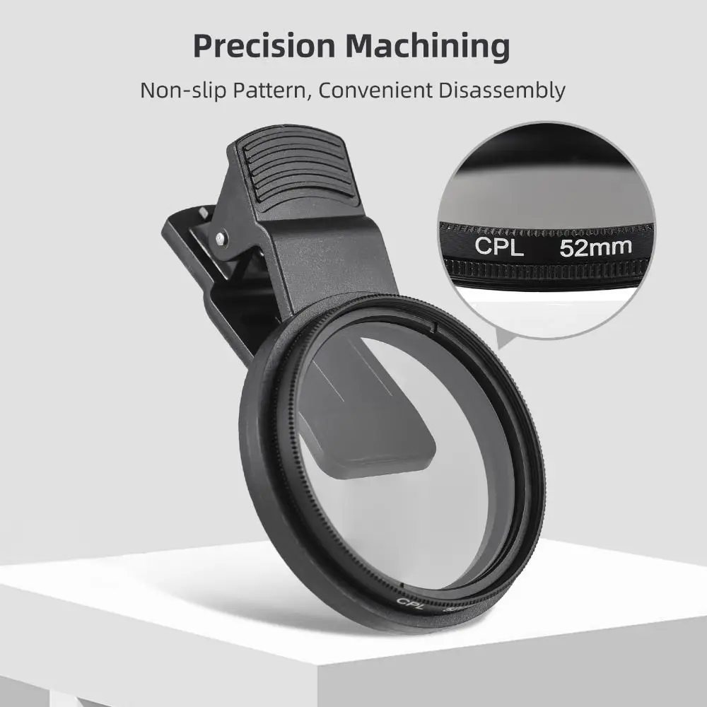 Universal 52mm Circular Polarizer Lens Filter Anti-reflection Portable Smartphones Lens Accessory CPL Filter Kit Camera Lens