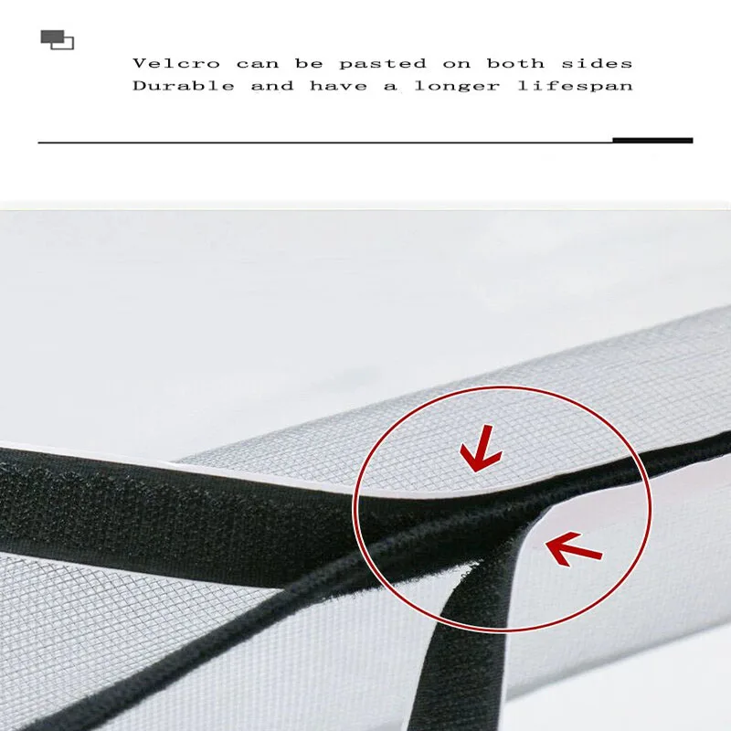 Summer, simple, black, mosquito net with multiple sizes to choose from, adhesive 2cm tape, window screen, curtain mosquito net thumbnail 5