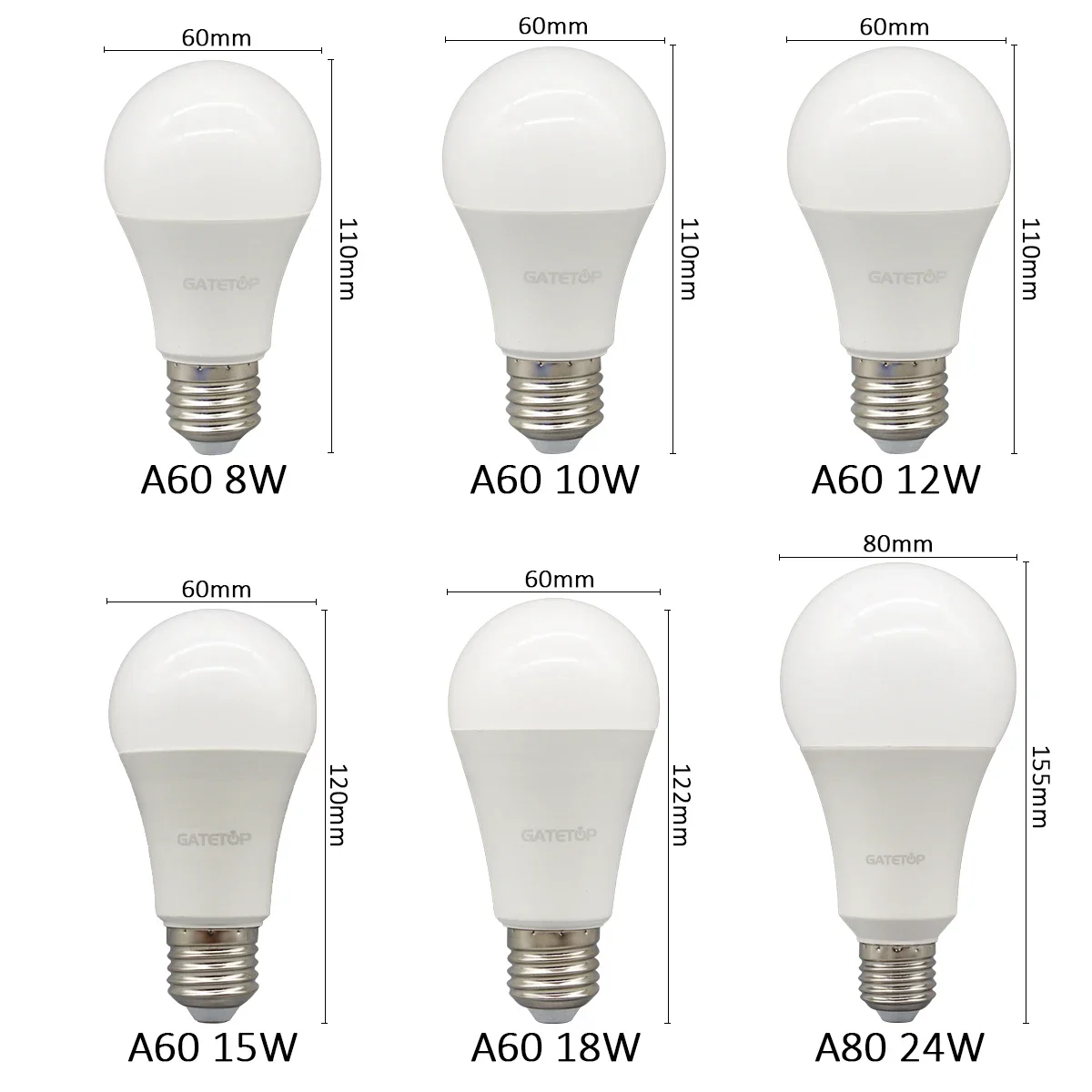 8pcs LED light Bulb Tricolor Dimming  AC220V 110V 18W 24W Wall Switch CCT 3000K 4000K 6000K Memory Function for Home Bedroom thumbnail 4
