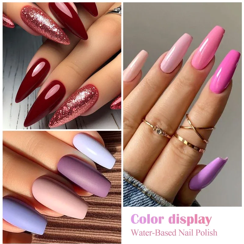 8ml Water-Based Nail Polish 48 Colors Long Lasting Quick Drying No Need of Lamp to Cure Nail Supplies Vernis for Nails Manicure thumbnail 5