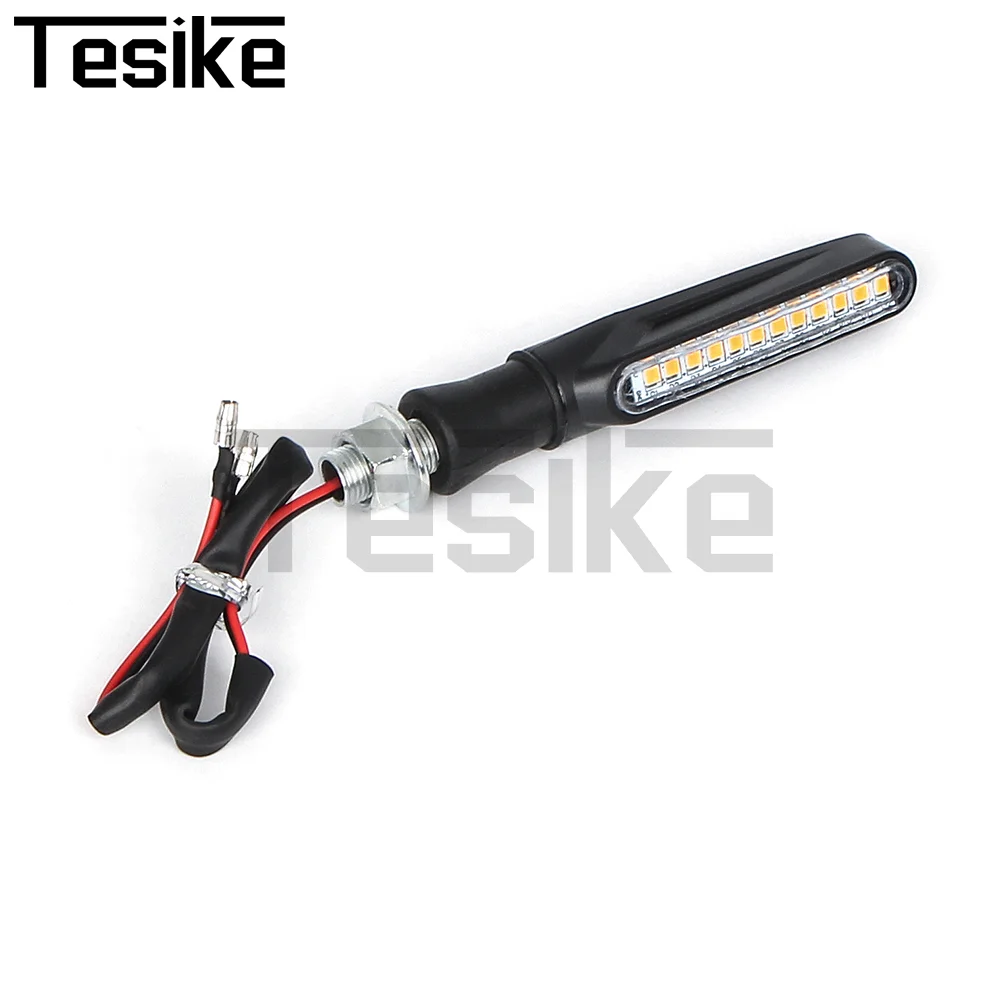 Motorcycle LED Turn Signals Directional Indicators Flashing Rear Tail Brake Flasher Light Stop Signal Light Motorcycle DRL Lamp thumbnail 2