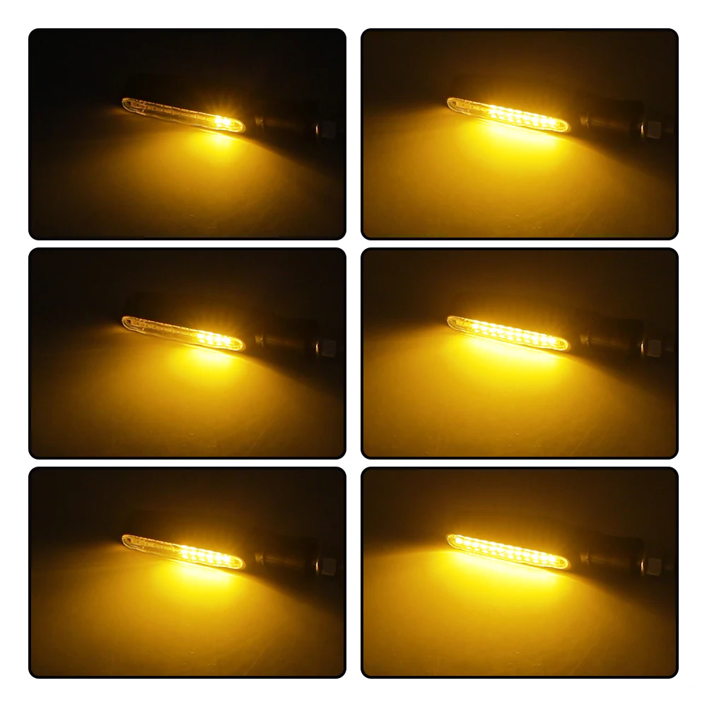 Motorcycle LED Turn Signals Directional Indicators Flashing Rear Tail Brake Flasher Light Stop Signal Light Motorcycle DRL Lamp thumbnail 6