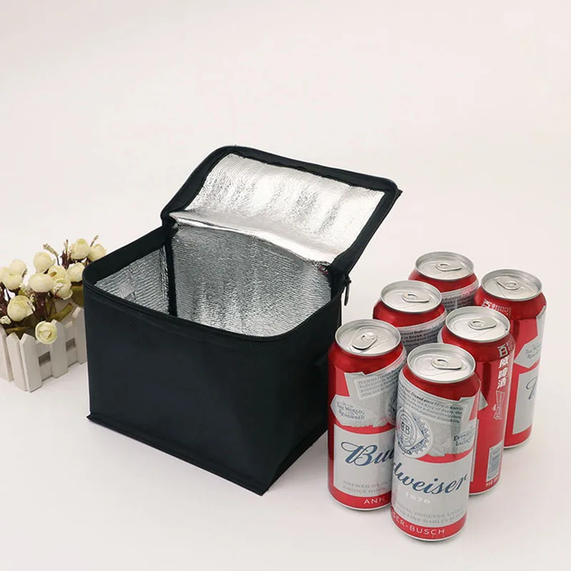 Portable Lunch Bag Folding Insulation Picnic Ice Pack Foods Thermal Bag Drink Carrier Insulated Bag Beer WDelivery Bag Warmer thumbnail 5