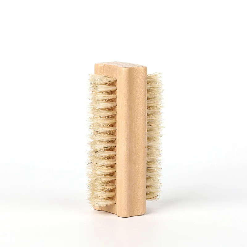 Double-sided Nail Brush Manicure Pedicure Wood Handle Soft Remove Dust Nail Cleaning Brush For Nail Care Scrubbing Tools thumbnail 3