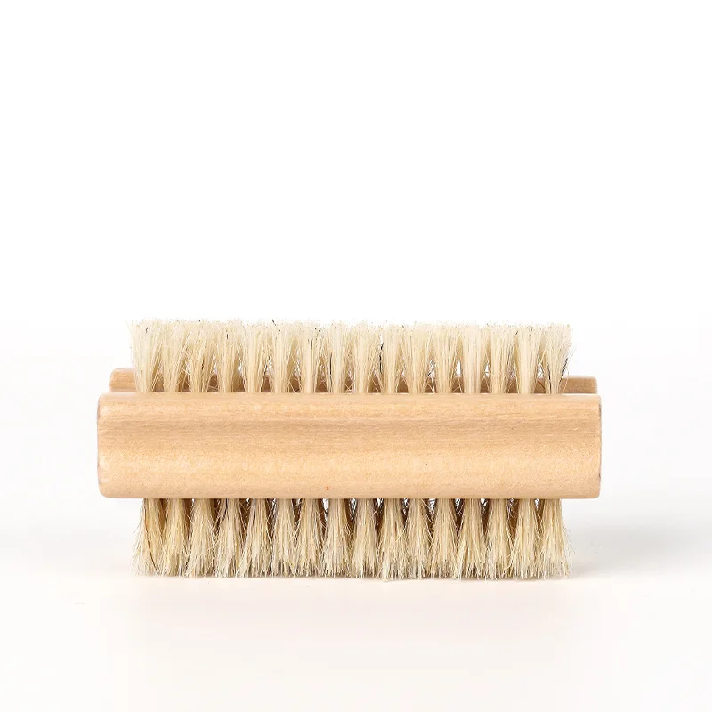 Double-sided Nail Brush Manicure Pedicure Wood Handle Soft Remove Dust Nail Cleaning Brush For Nail Care Scrubbing Tools thumbnail 5