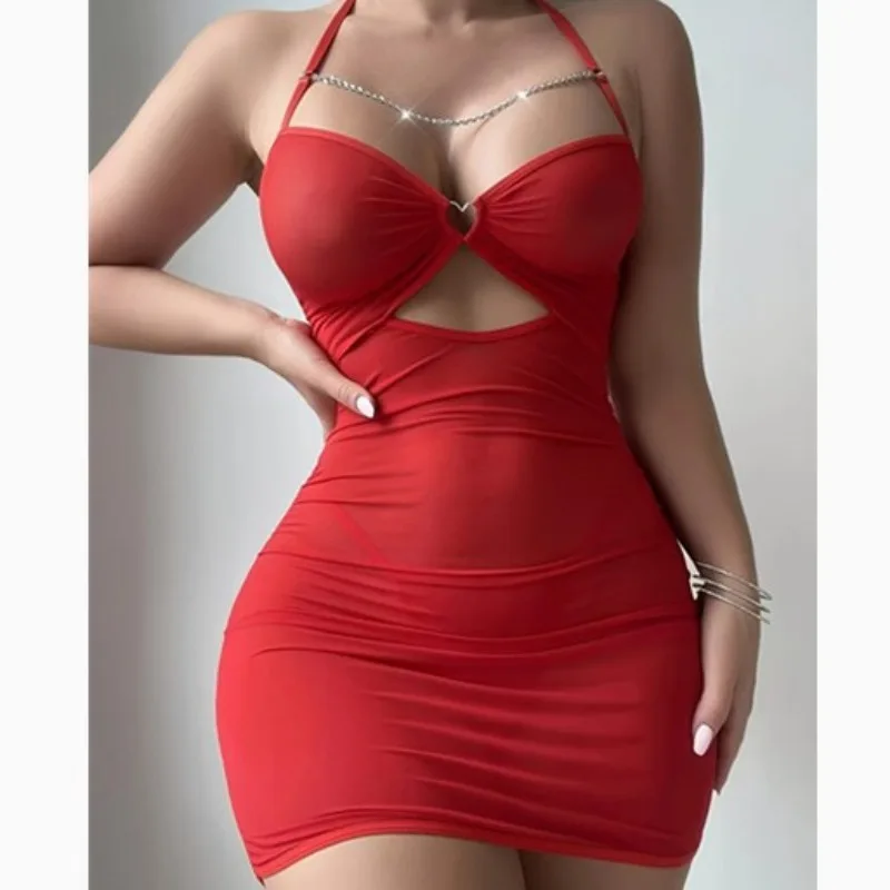 New Perspective Sexy Mesh Underwear Chain Nightdress Thong Passion Suit  Sexy Bodysuit Lingerie Plus Size Lingerie Sexs Hot thumbnail 4