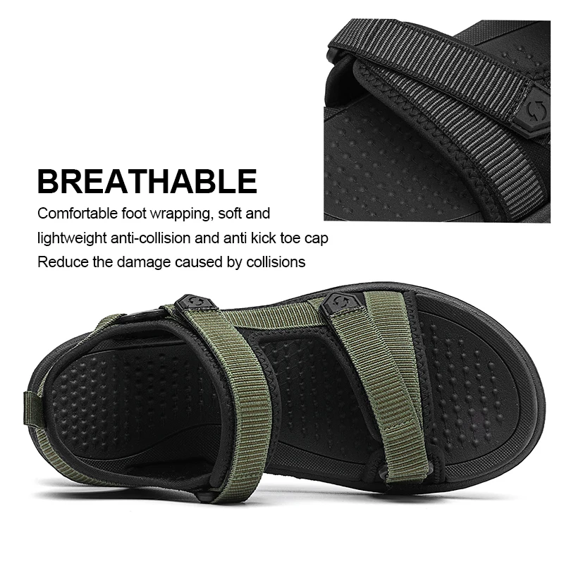 2025 Summer Men Sandals Fashion Leisure Beach Holiday Sandals for Mens Lightweight Shoes New Outdoor Comfortable Casual Sandalie thumbnail 4
