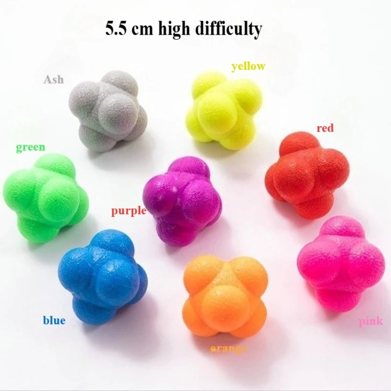 Hexagon Reaction Ball Agility Training Ball for Basketball Football Kids Adult Coordination Reflex Sports Fitness Training Ball thumbnail 2