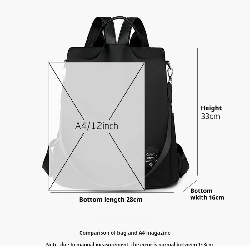 Women's Anti-Theft Backpack - Fashionable Travel Commuter Bag with Adjustable Shoulder Strap, Large Capacity Travel Backpack thumbnail 2