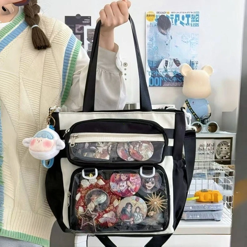 Japanese Transparent Ita Bag Handbag Women Anime Portable Large Capacity Girls Shoulder Tote Bag Nylon Crossbody Bags ItaBag thumbnail 2