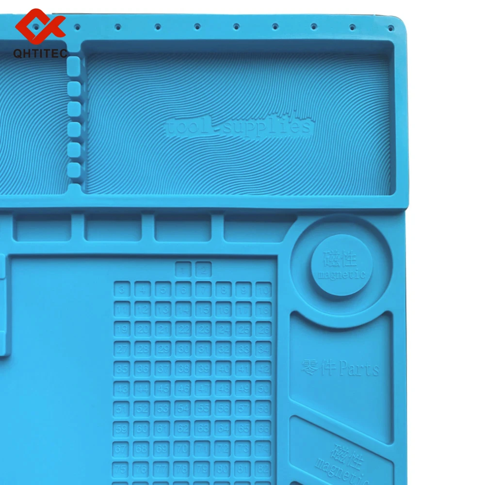 Silicone Soldering Pad Desk Platform Mat for Welding Station Iron Phone PC Repair Magnetic Heat Insulation No Lead S-160 thumbnail 5
