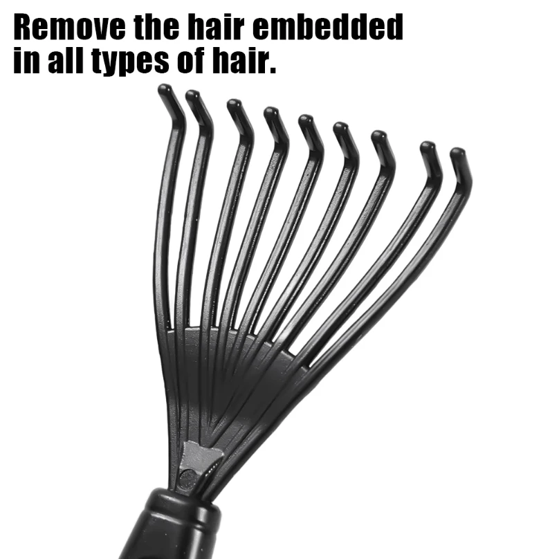 Plastic Mini Comb Cleaner Embedded Hair Brush Hair Remover Household Handle Cleaning Brushes Cleaners Beauty Tools Accessories thumbnail 5