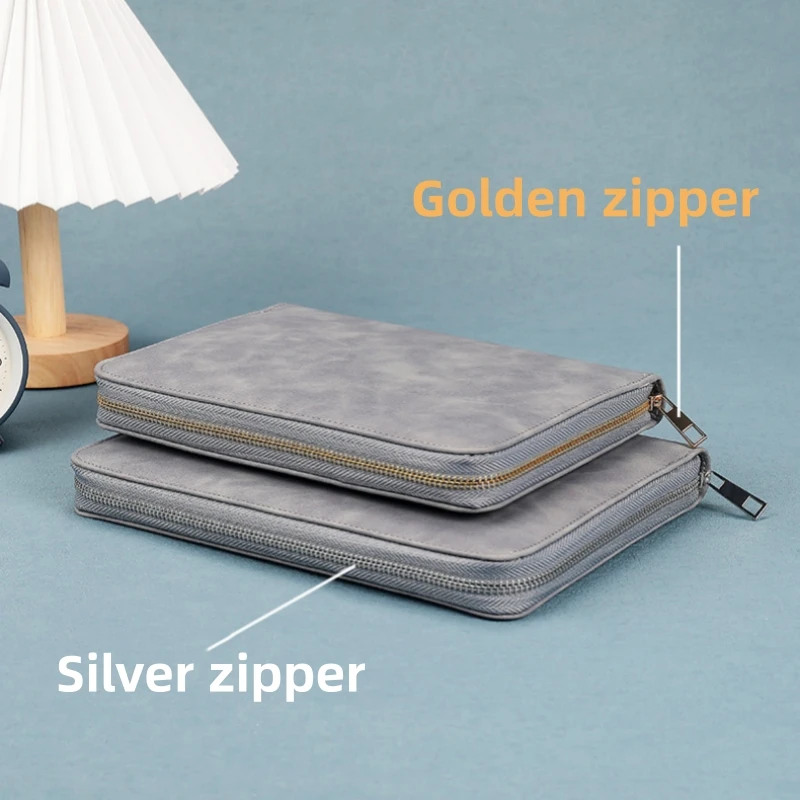 Business zipper bag note book A5 loose-leaf notebook Office notepad book multi-functional imitation leather meeting record book thumbnail 5