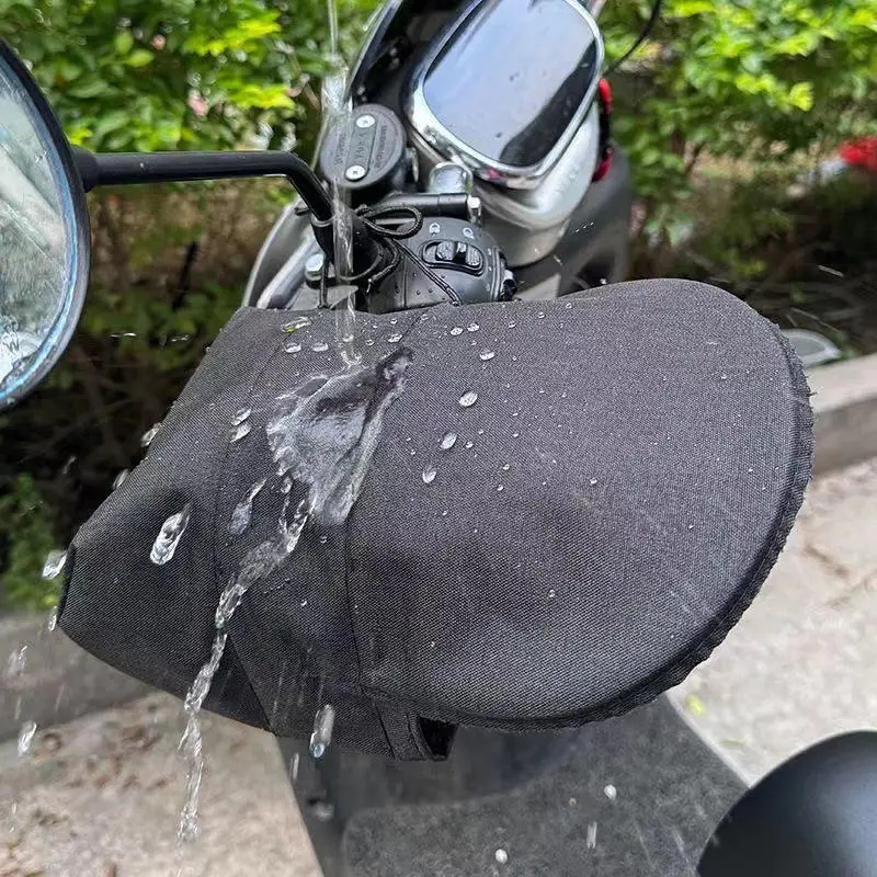 1 Pair Motorcycle Handlebar Gloves Waterproof Sun Protection Gloves Hand Shield Motorcycle Handlebar Muffs Bike Handle Cover thumbnail 4