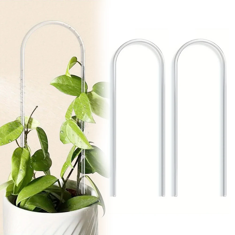 2pcs Acrylic U-shaped Plant Rack Stylish Plant Climbing Frame Plant Stand For Indoor Vines Flowers Stylish Trellis For Garden