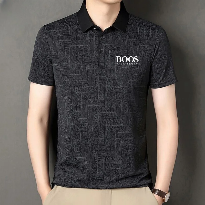 2025 Men's New Summer Embroidery Business Casual Short sleeved POLO Shirt Fashion Short sleeved Comfortable and Breathable Top thumbnail 5