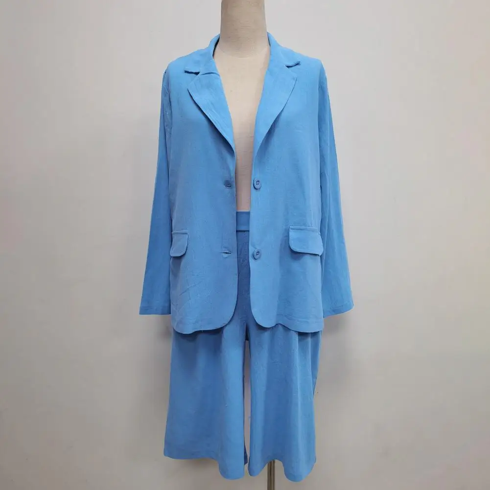 Two Piece Blazer Suit Sets Women OL Office Sets 1 Set Blazer Shorts Single Breasted Summer Buttons Outfit for Office