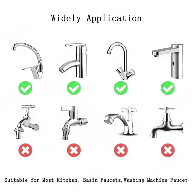 Kitchen faucet extender 1080 ° rotating stainless steel universal splash proof dual-mode bathroom sink accessory with adapter thumbnail 6