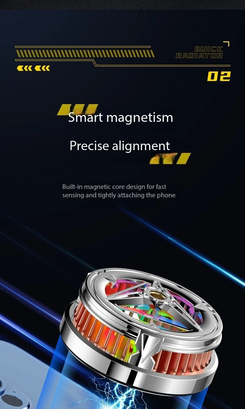 360° Rotation Sucker Magnetic Car Phone Holder With Cooling Phone Cooler Cooling Magsafe Wireless Cell Fan Support And Cooler thumbnail 3