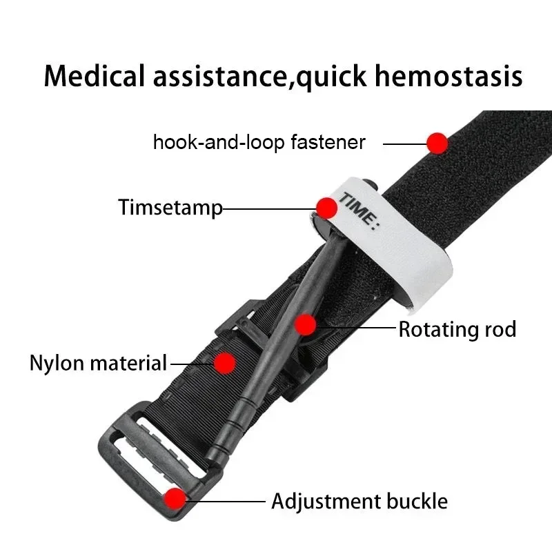 Tourniquet Emergency Tactical Emergency Strap Single Handed Medical First Aid Equipment for Hiking Camping Travel Outdoor Sports thumbnail 4
