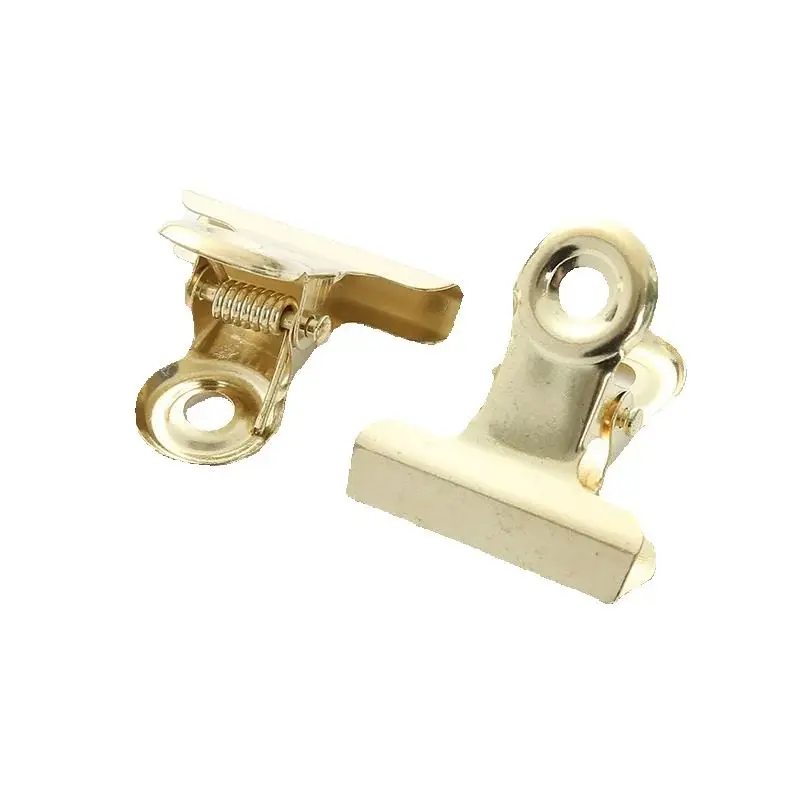 10pcs golden Metal Clip small Metal Binder Clips Notebook Letter Photo File Clamps Paper Clip thumbnail 4