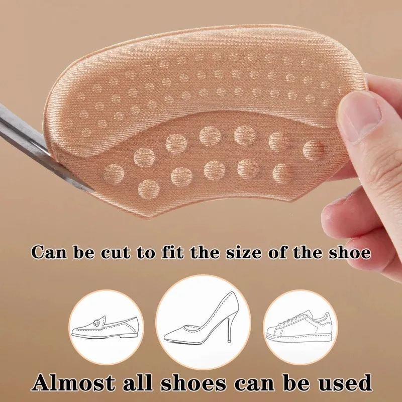 4pcs Shoe Pads for High Heels Pain Relief Anti-wear Cushion Heel Protectors Shoes Sticker Foot Care Liner Grip Insole Insert Pad thumbnail 2