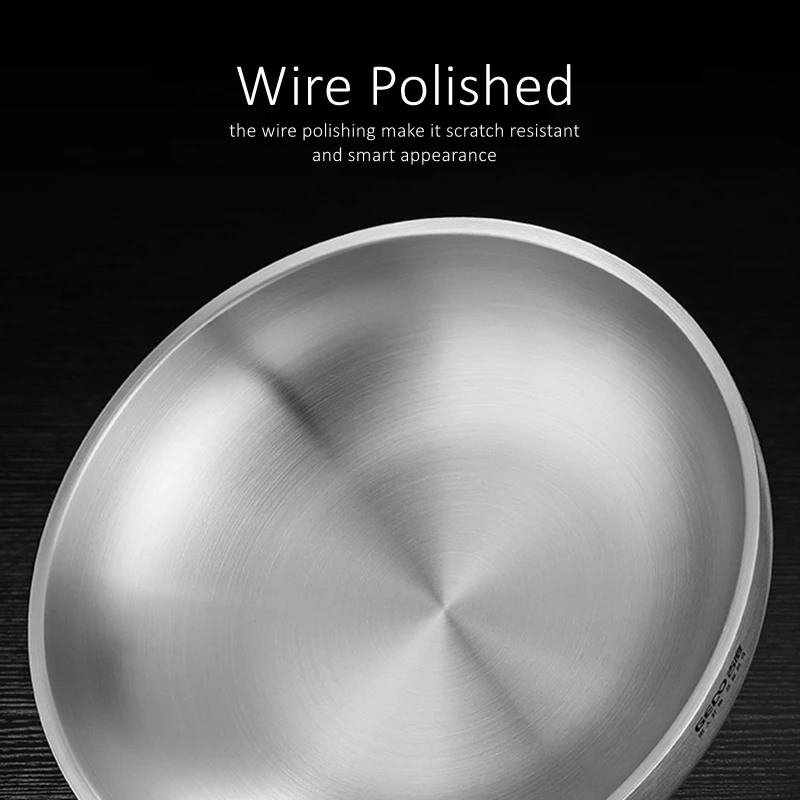 Ultra Thick 304 Stainless Steel Banquet Plate LFGB Certification Heat Insulation Dinner Dish Fall Resistant Baby Tableware thumbnail 6