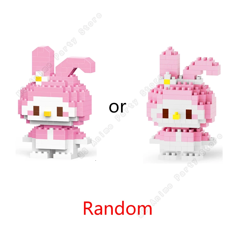 Sanrio Building Blocks Hello Kitty Bricks Kuromi Cinnamoroll Assembly Block Toys Cartoon Anime Figures Christmas Gift thumbnail 5