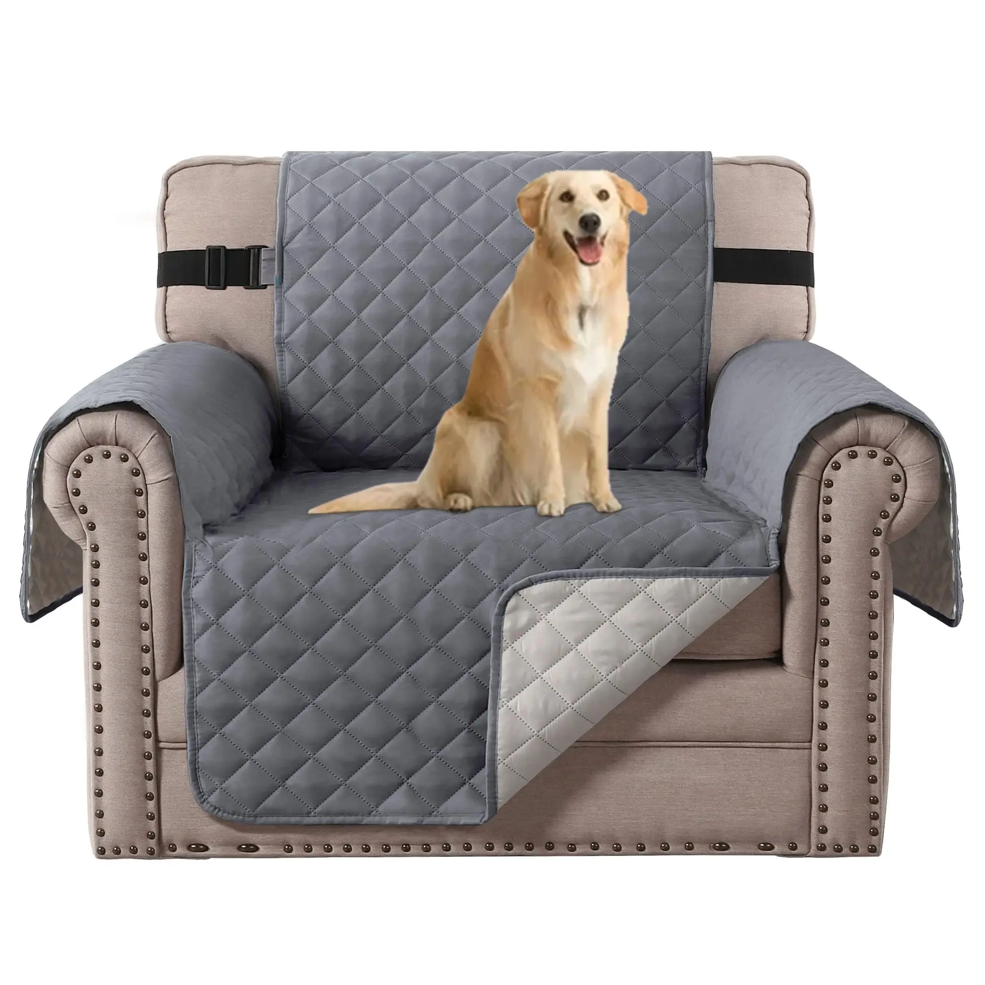 Recliner Chair Cover for Cat Dogs Pet Armchair Slipcover Non-Slip Sofa Slipcover Washable Furniture Protector for Kid Room Decor thumbnail 2