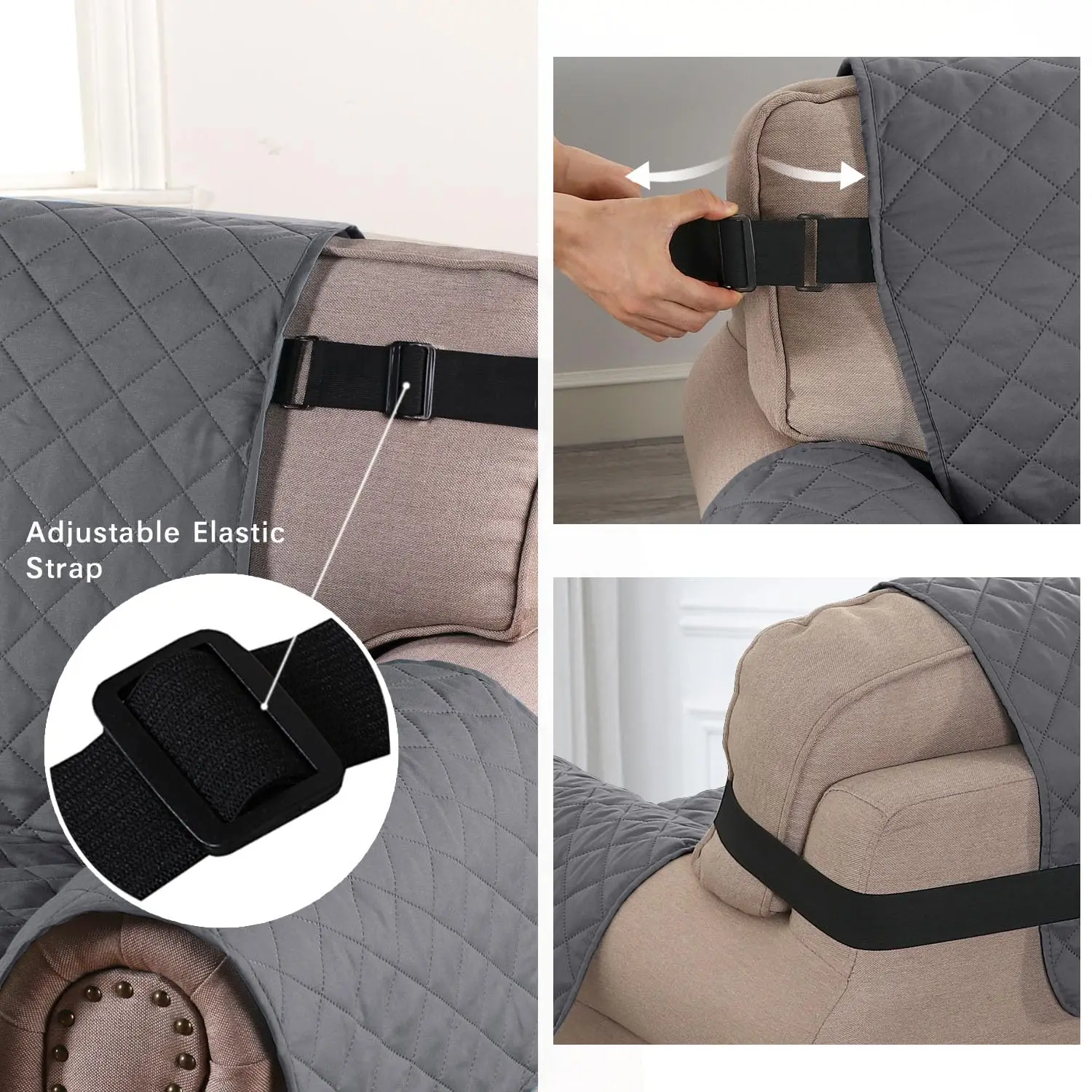 Recliner Chair Cover for Cat Dogs Pet Armchair Slipcover Non-Slip Sofa Slipcover Washable Furniture Protector for Kid Room Decor thumbnail 4