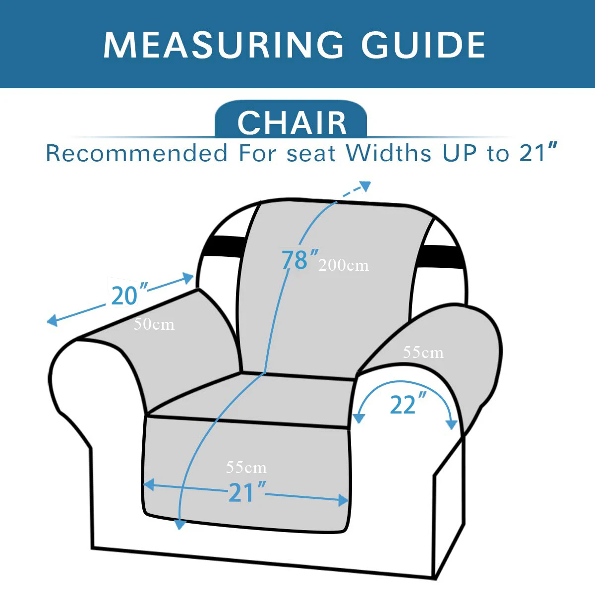 Recliner Chair Cover for Cat Dogs Pet Armchair Slipcover Non-Slip Sofa Slipcover Washable Furniture Protector for Kid Room Decor thumbnail 3