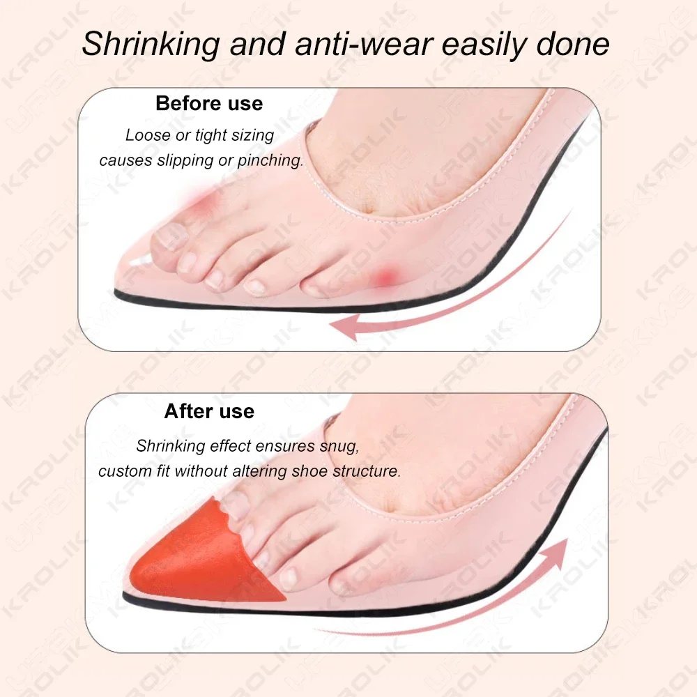 1 Pair PU Foam High Heel Toe Plug Shoe Inserts Big Shoes Toe Front Filler Cushion Pain Relief Protectors Shoes Accessories thumbnail 2