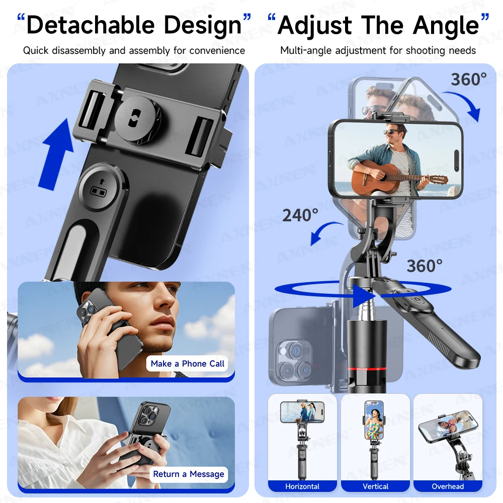 F16 Selfie Stick Tripod with 1708mm Long 8-Section Pole, Bluetooth Remote, 360° Rotation, 1/4 Interface, for Phone Camera Vlog thumbnail 3