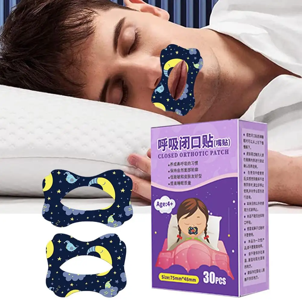 30 Pack Anti-Snoring Stickers For Kids Adults Stop Snoring Patch Improve Sleeping Better Breath Night Sleep Mouth Orthosis Q2Z9 thumbnail 2