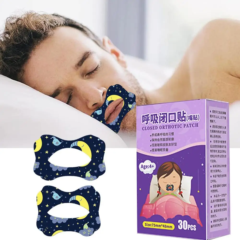 30 Pack Anti-Snoring Stickers For Kids Adults Stop Snoring Patch Improve Sleeping Better Breath Night Sleep Mouth Orthosis Q2Z9 thumbnail 3