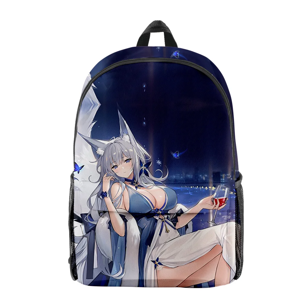 Harajuku Popular Funny Azur Lane Merch pupil Bookbag Notebook Backpacks 3D Print Oxford Waterproof Boys/Girls Travel Backpacks