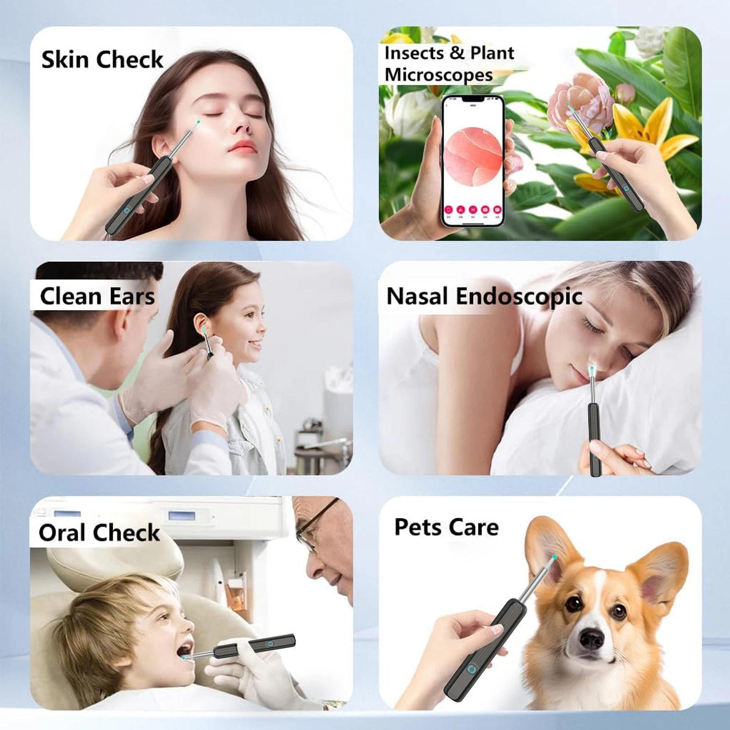 Smart Visual Ear Cleaner HD Ear Sticks Otoscope USB C Charging Endoscope Wax Removal Tool Earpick MIni Camera Health Care Set thumbnail 4